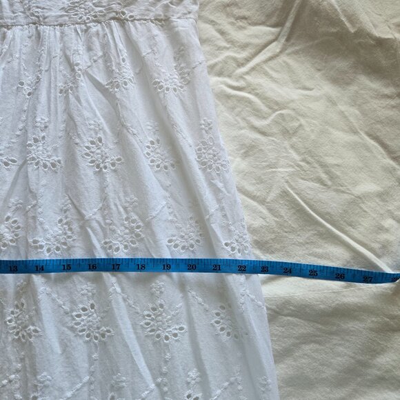 White Maxi Cotton Sundress - Picture 14 of 15